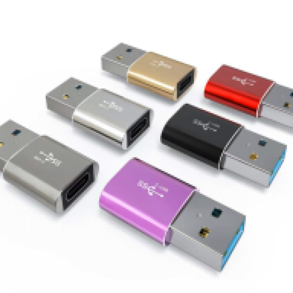 C female to A male aluminum alloy shell single side 3.0PD adapter