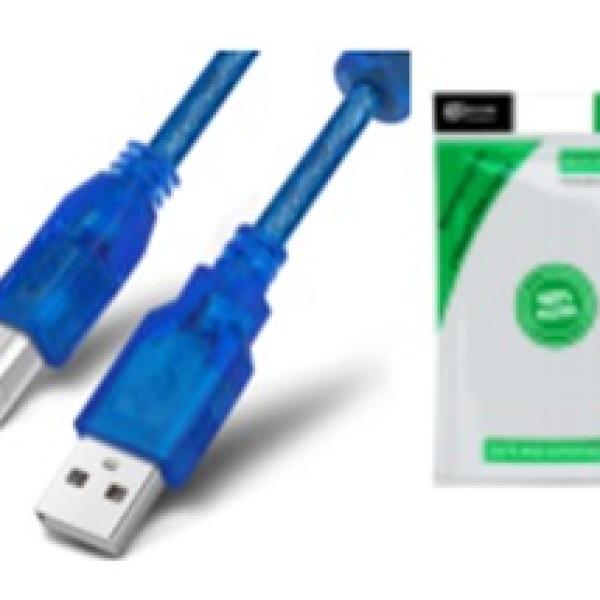 Transparent blue 2.0 USB printing cable