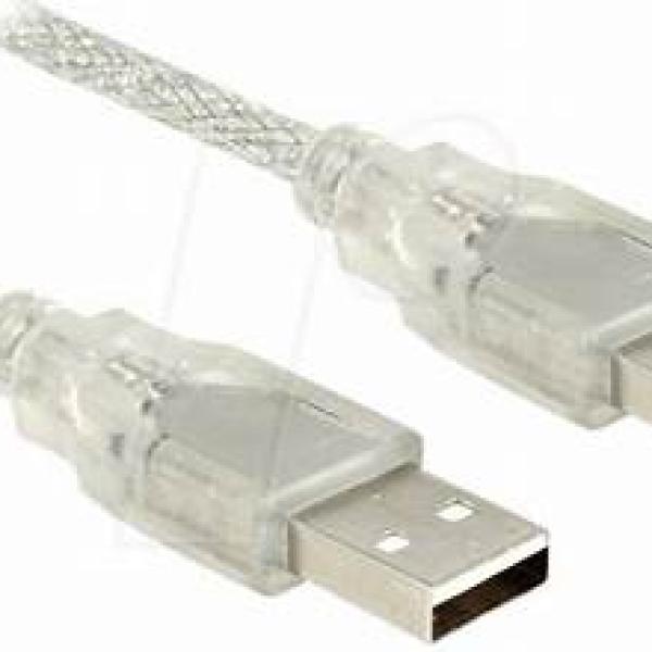 Transparent blue 2.0 USB--T port cable
